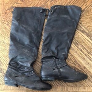 Brown tall boots